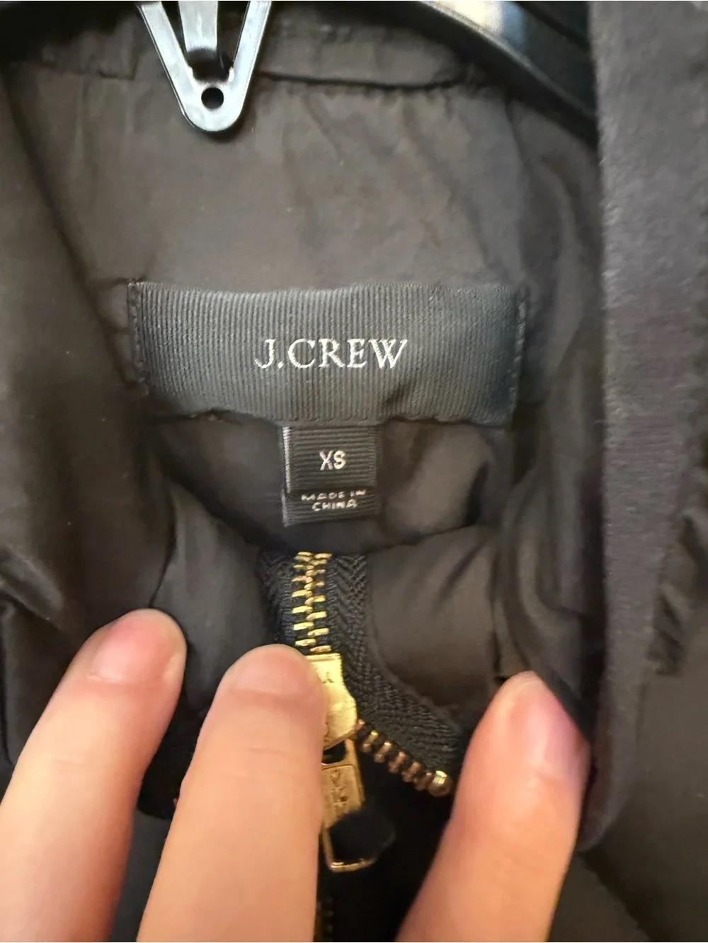 J. Crew Kids Quilted Puffer Vest - Black with Gold Hardware